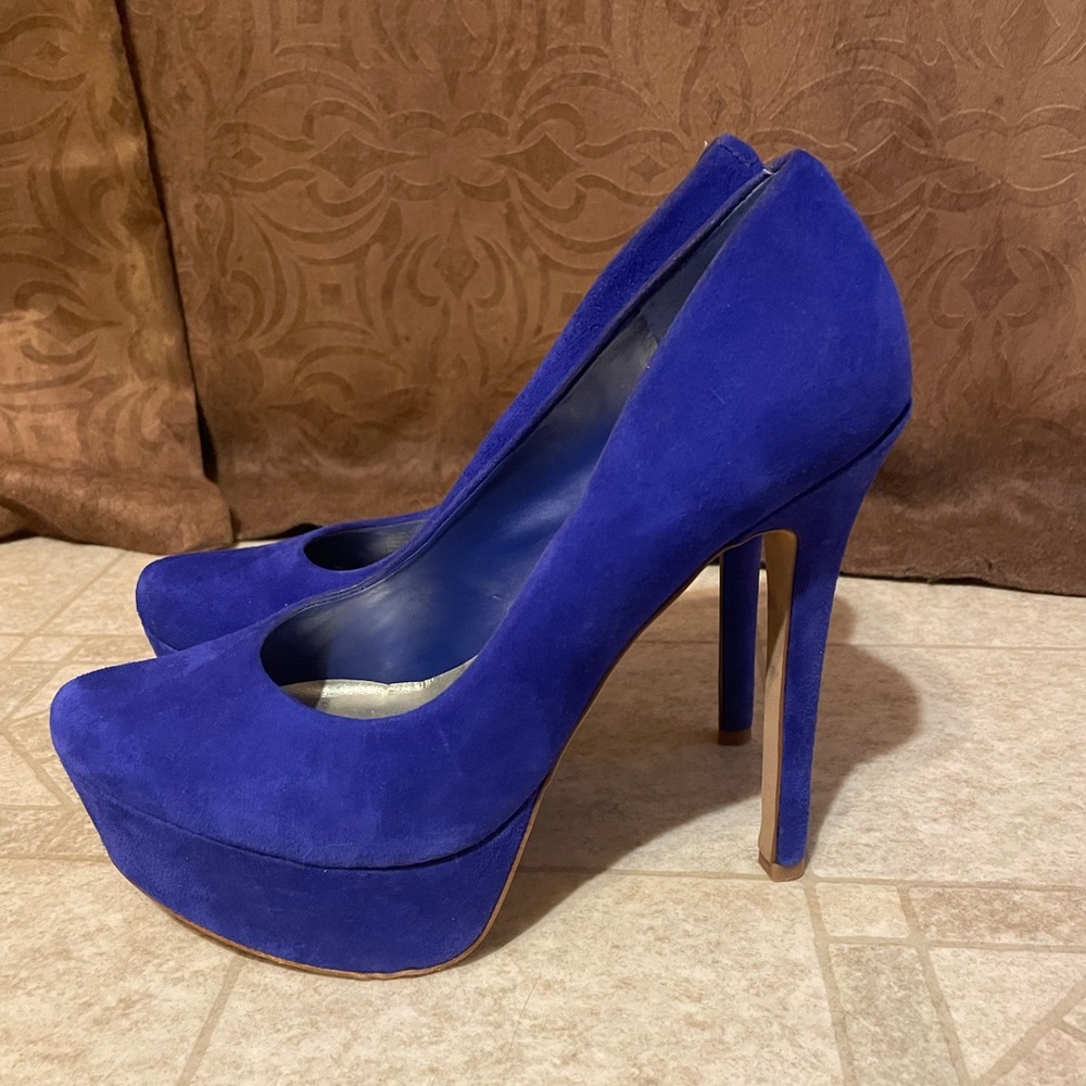 Blue Velvet High Heels